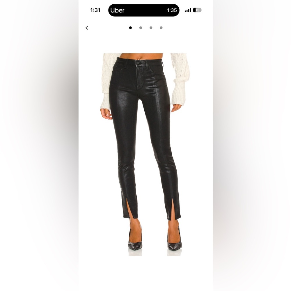 L'AGENCE Black coated jeans Size 23 / XS